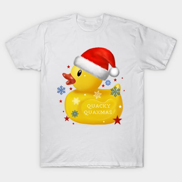 Funny xmas rubber duck with knife T-Shirt by Meakm